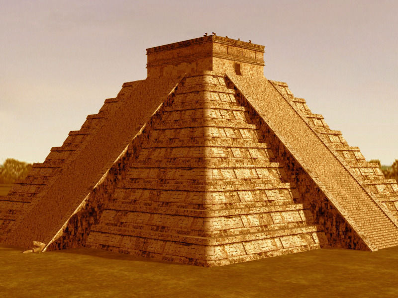 Photoreal Mayan temple - 3d model 3D model_19