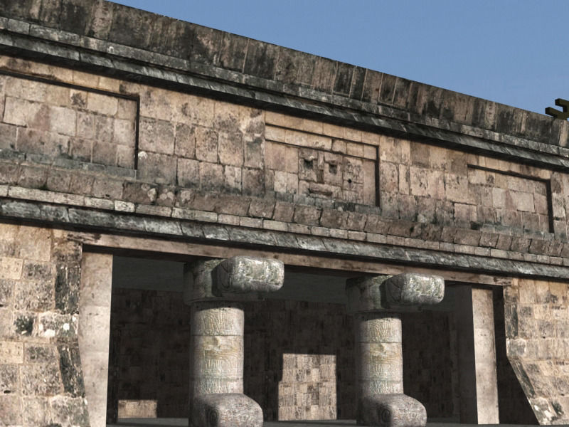 Photoreal Mayan temple - 3d model 3D model_13