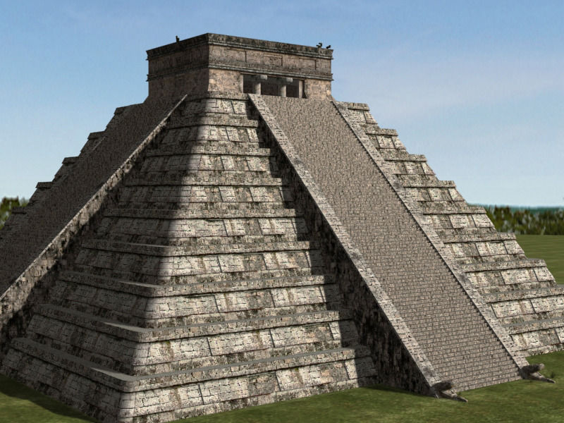 Photoreal Mayan temple - 3d model 3D model_24