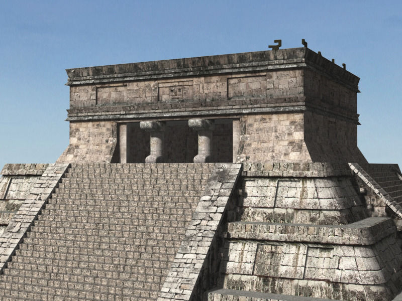 Photoreal Mayan temple - 3d model 3D model_23