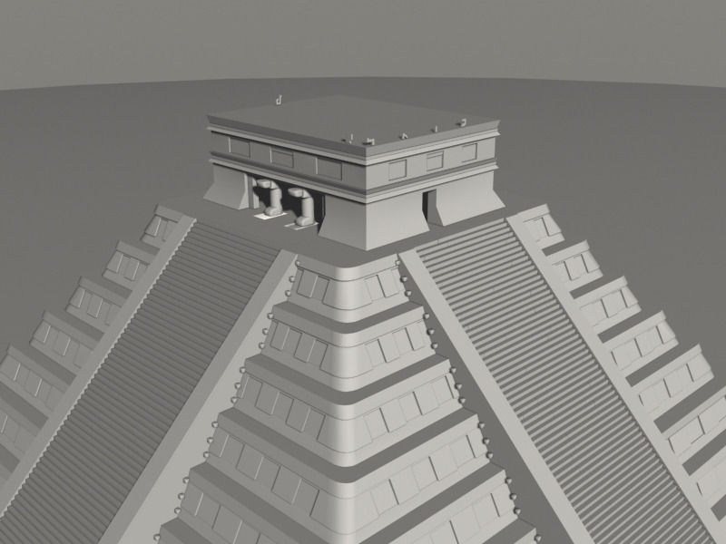 Photoreal Mayan temple - 3d model 3D model_20