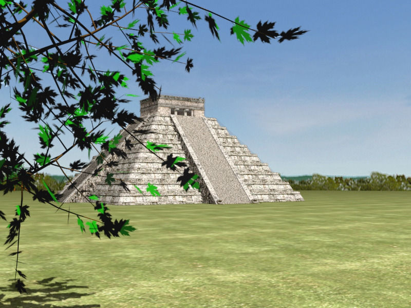 Photoreal Mayan temple - 3d model 3D model_8