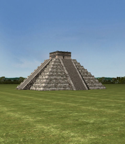Photoreal Mayan temple - 3d model 3D model_7