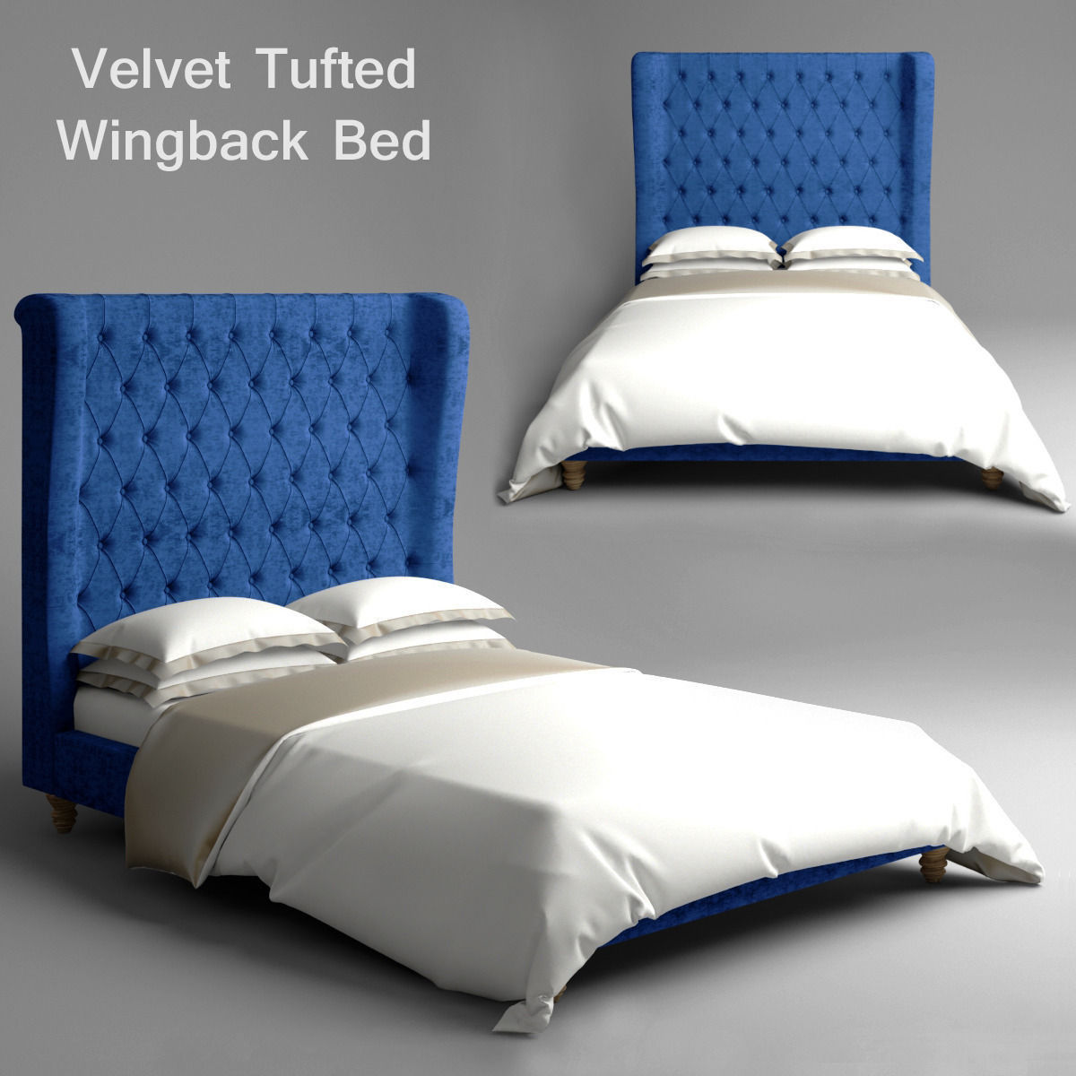 Velvet Tufted Wingback Bed D Model Max Obj Mtl - Velvet Tufted Wingback Bed D Model Max Obj Mtl velvet tufted wingback bed d model max obj mtl - velvet tufted wingback bed d model max obj mtl