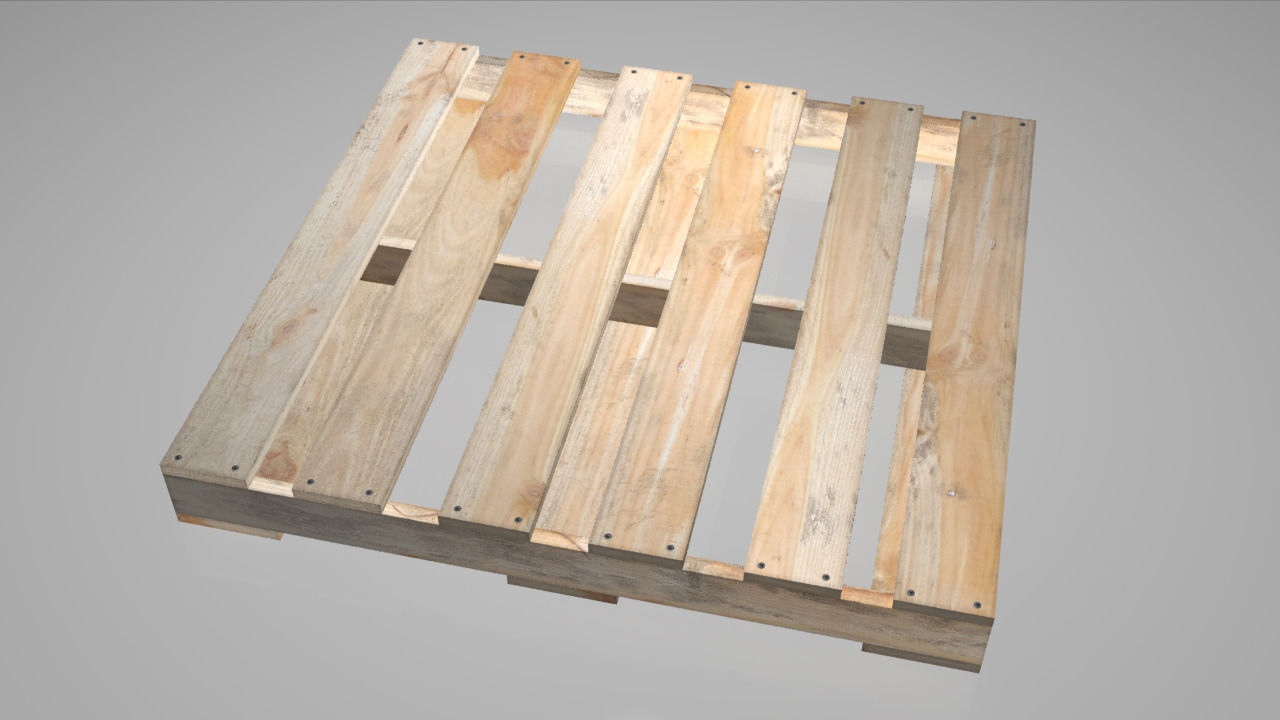 Wood Pallet low poly Low-poly 3D model_1