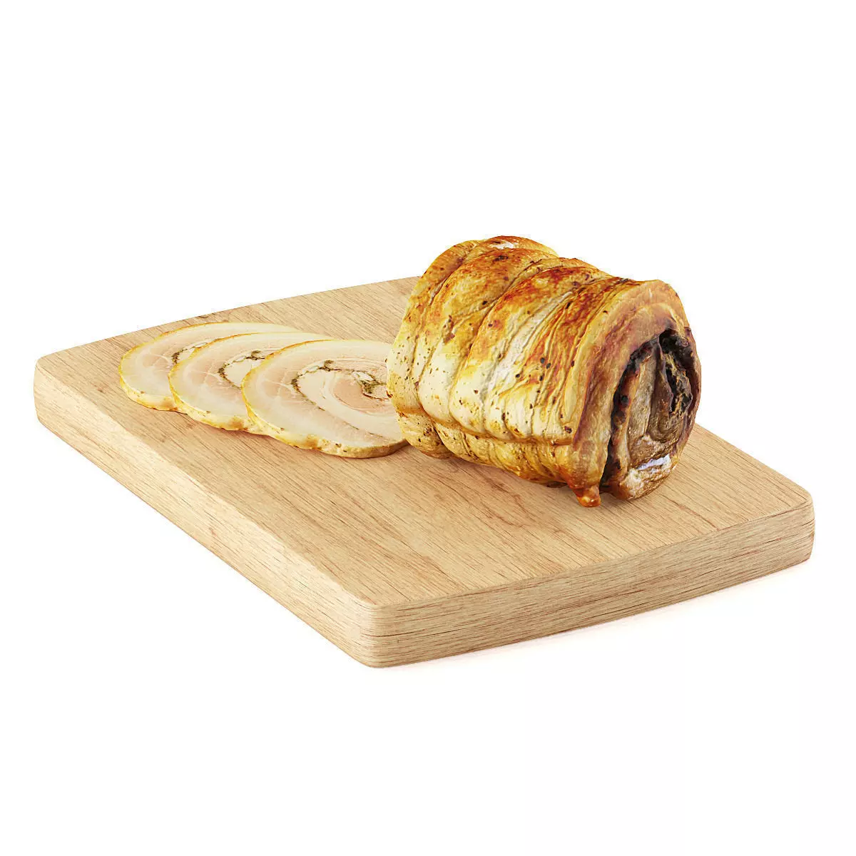 Rolled bacon 3D model