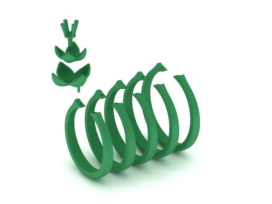 Engagement Ring Flower Ring 3mm main gem 3D print model_11