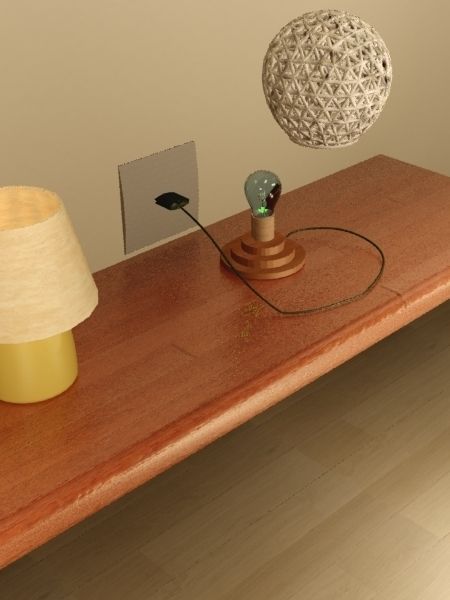 TABLE LIGHT Low-poly 3D model_6