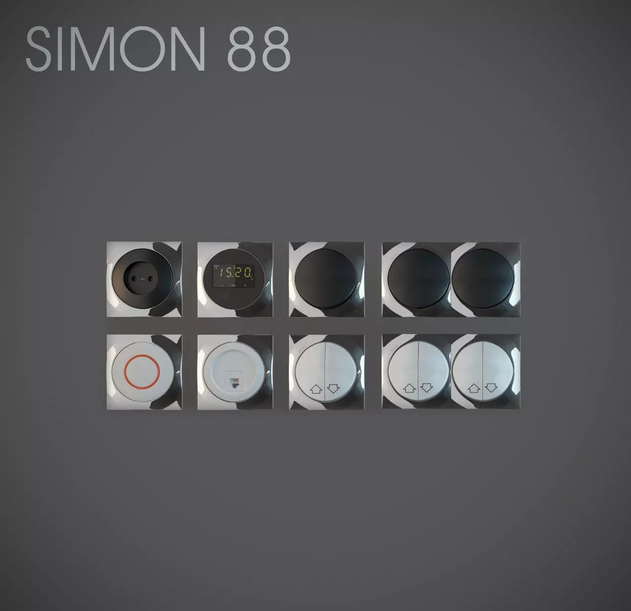 Light Switch Simon 88 vol2 3D model