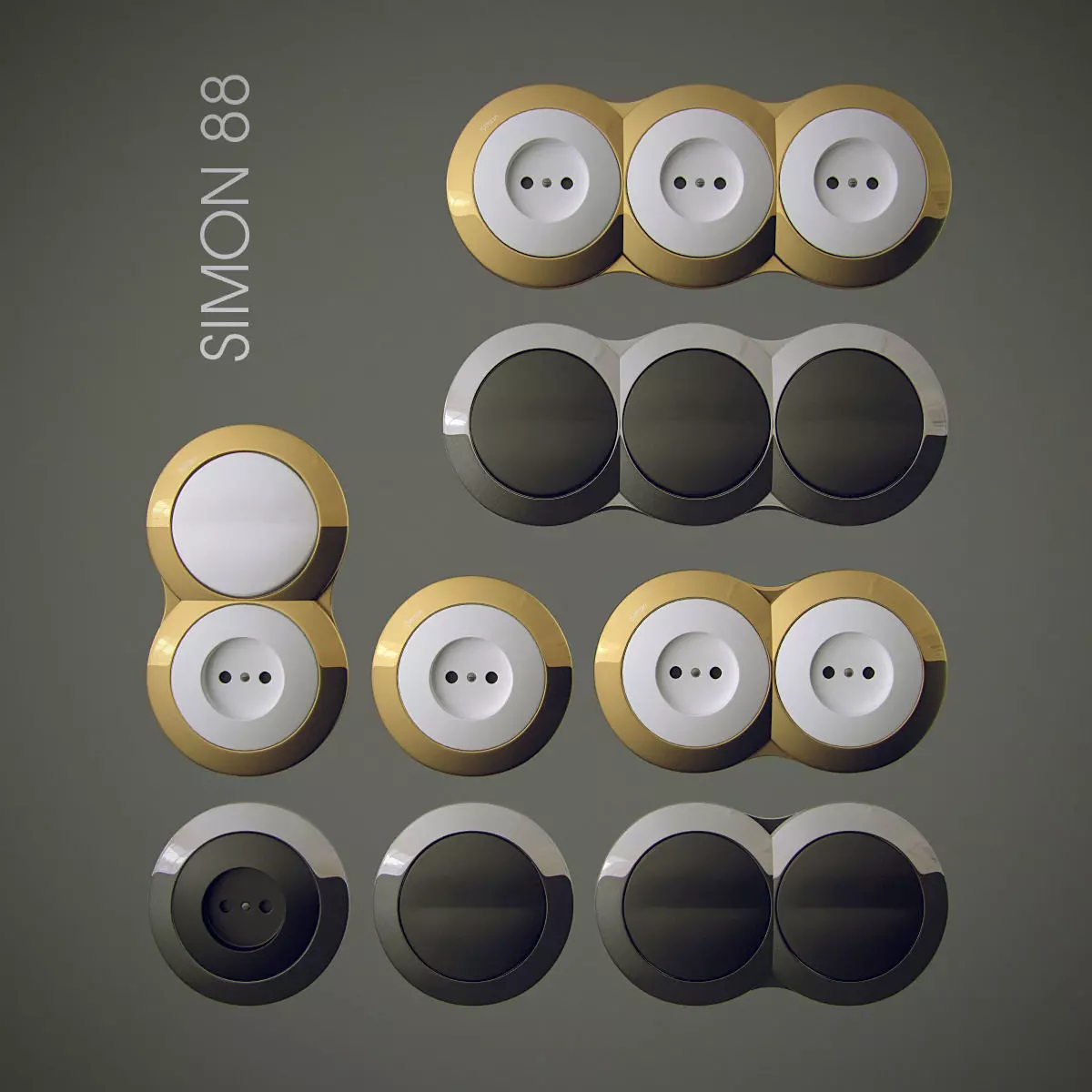 Light Switch Simon 88 vol3 3D model