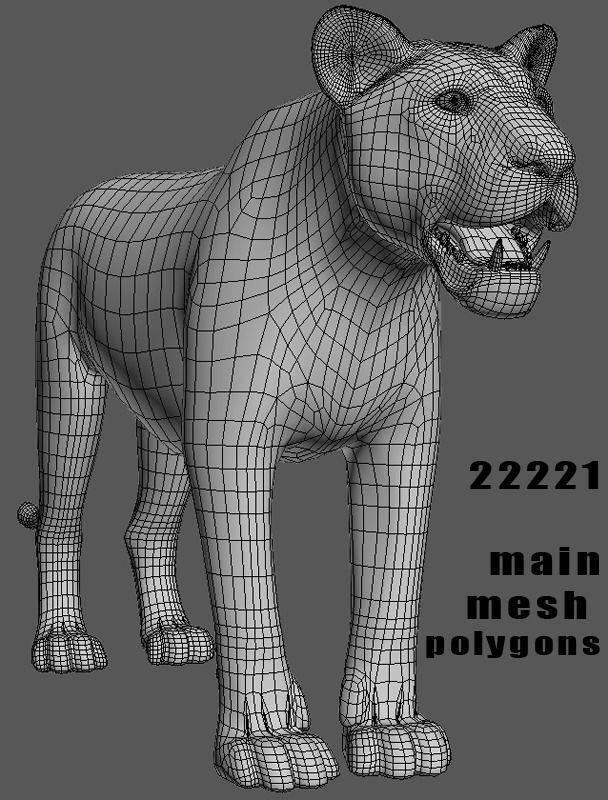 Panther no Fur - 3d model 3D model_16