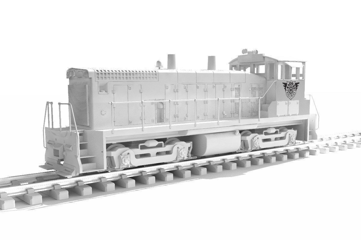 OpenRailway EMD SW1500 Locomotive  Free 3D print model_1