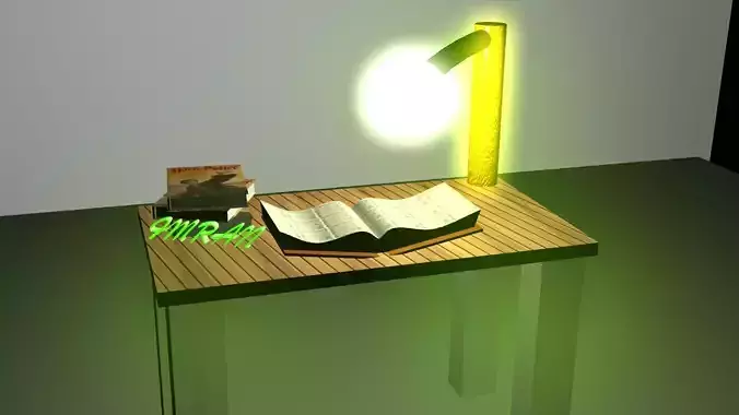 funiture lamp with book