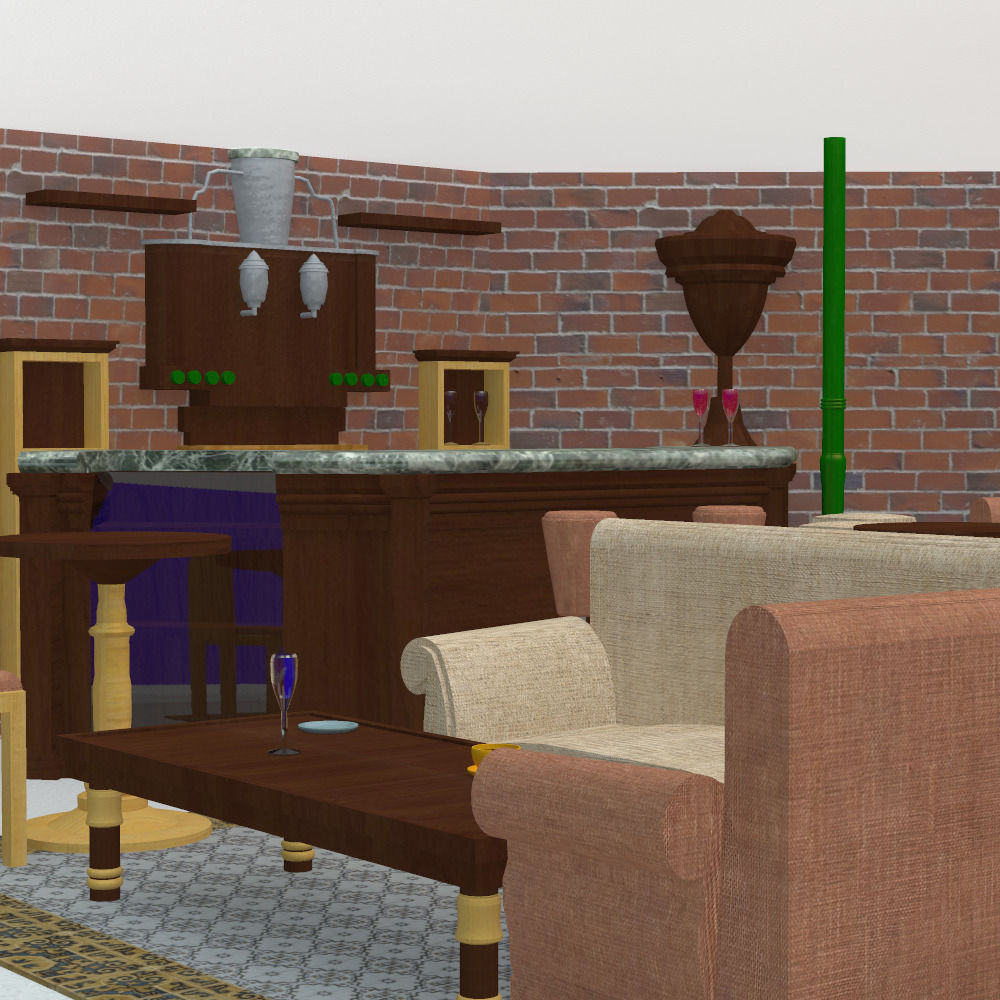 Cuppa Joe Coffee Shop Interior in multiple formats 3D model_3
