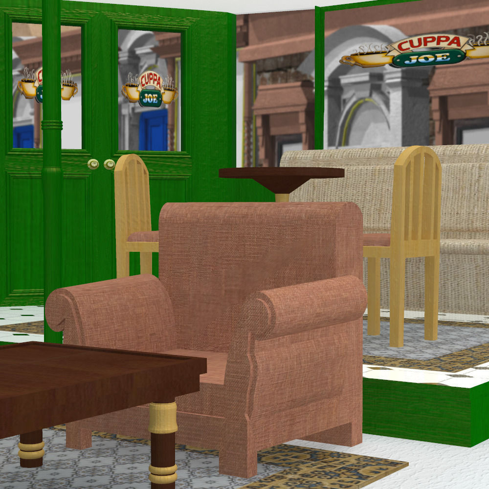 Cuppa Joe Coffee Shop Interior in multiple formats 3D model_13