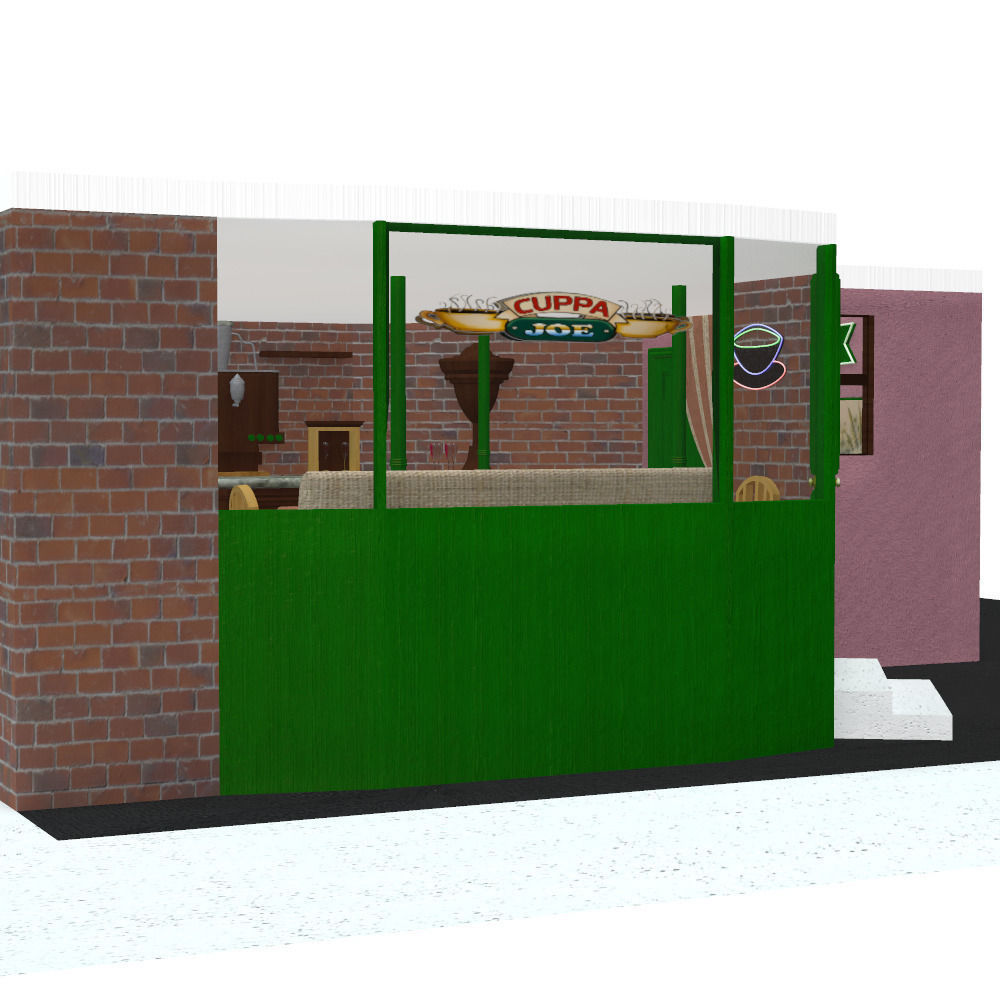 Cuppa Joe Coffee Shop Interior in multiple formats 3D model_4