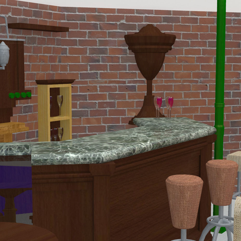 Cuppa Joe Coffee Shop Interior in multiple formats 3D model_6