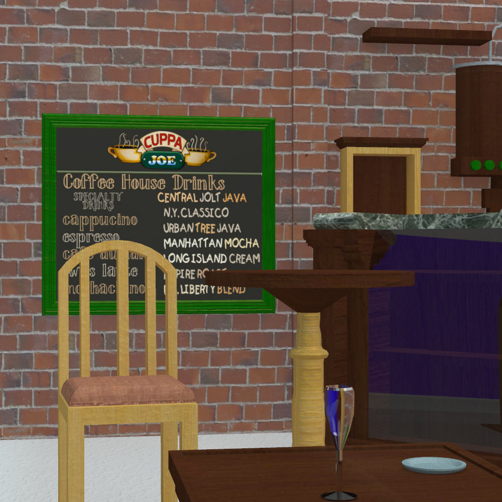 Cuppa Joe Coffee Shop Interior in multiple formats 3D model_8
