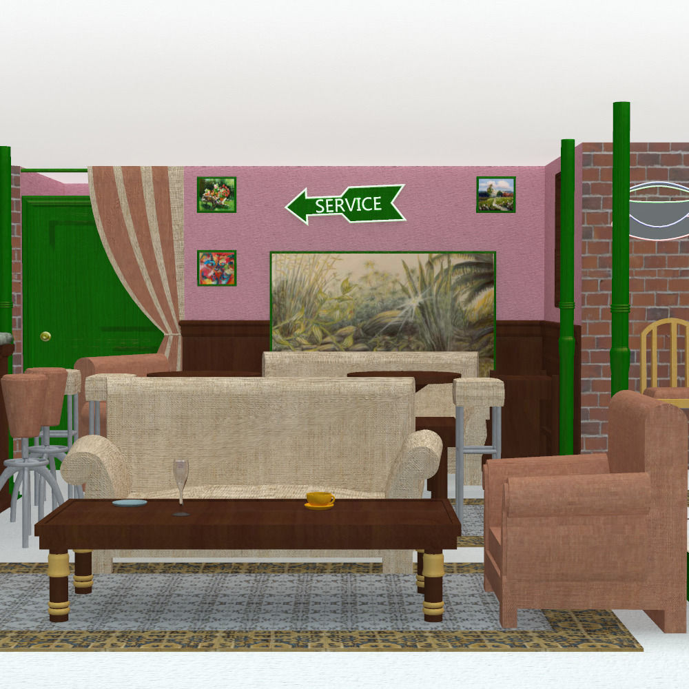 Cuppa Joe Coffee Shop Interior in multiple formats 3D model_1