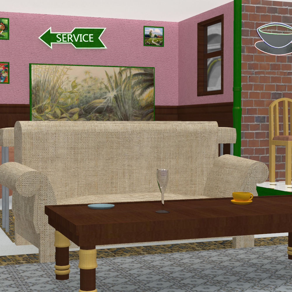 Cuppa Joe Coffee Shop Interior in multiple formats 3D model_12