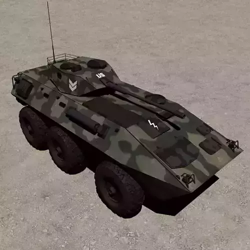 LAV300 military vehicle in camouflage