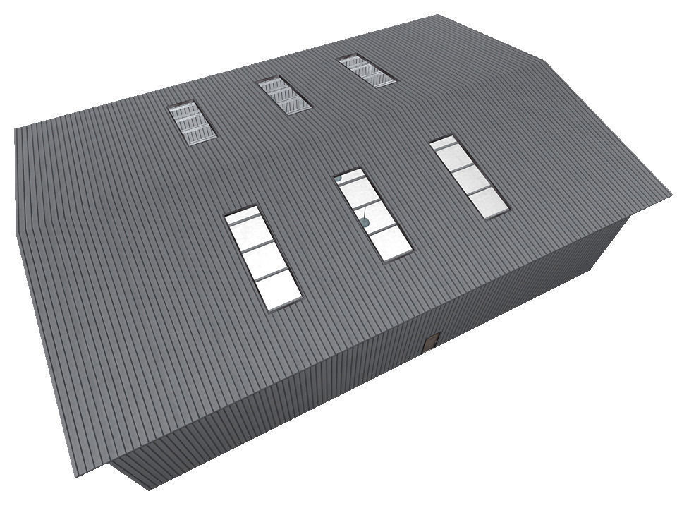 Industrial Warehouse Low Poly Low-poly 3D model_11