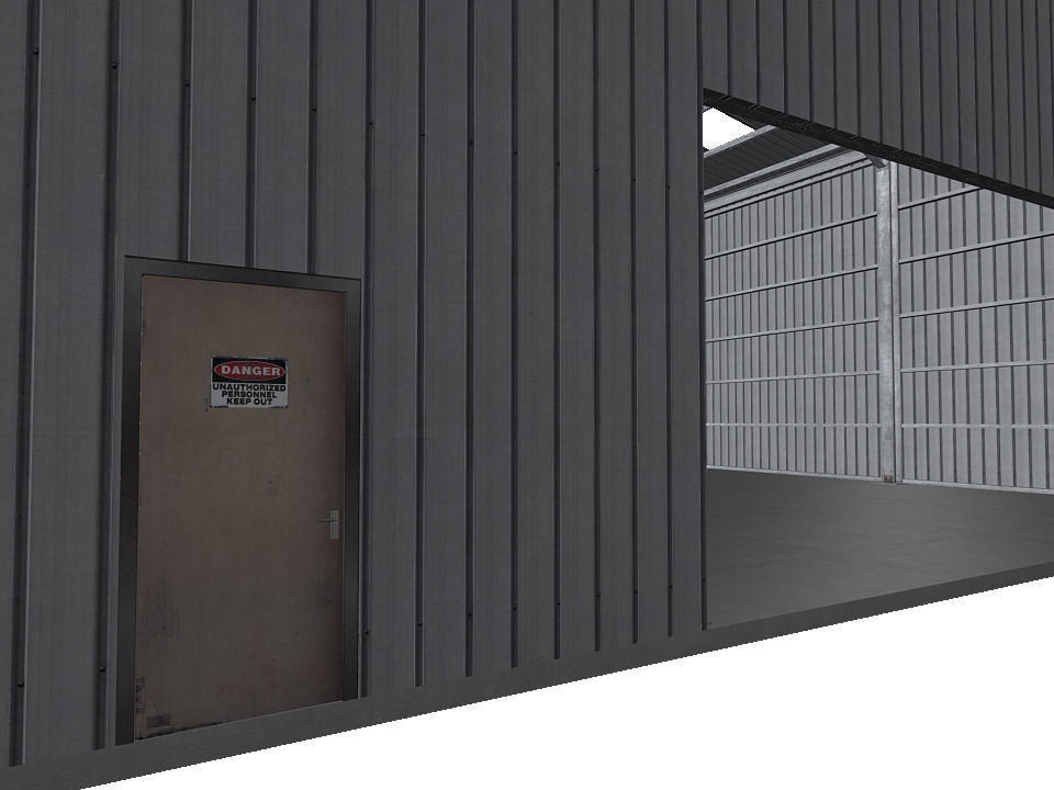 Industrial Warehouse Low Poly Low-poly 3D model_8