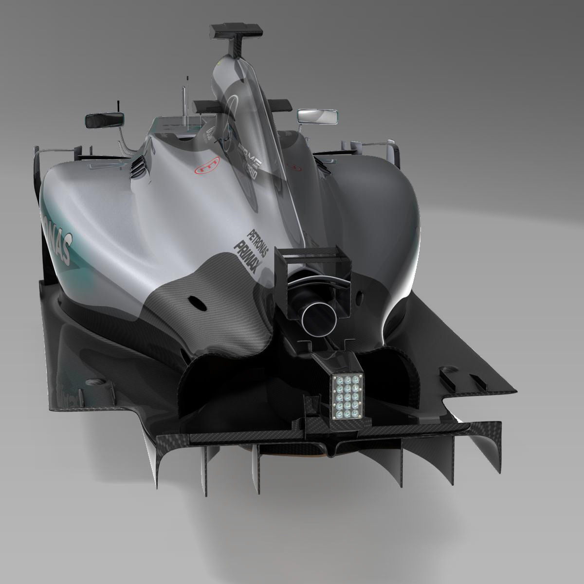 Mercedes W06 monocoque Low-poly 3D model_6