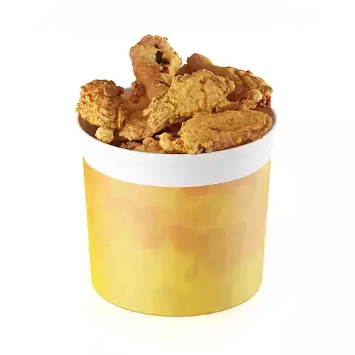 Fried chicken bucket 3D model