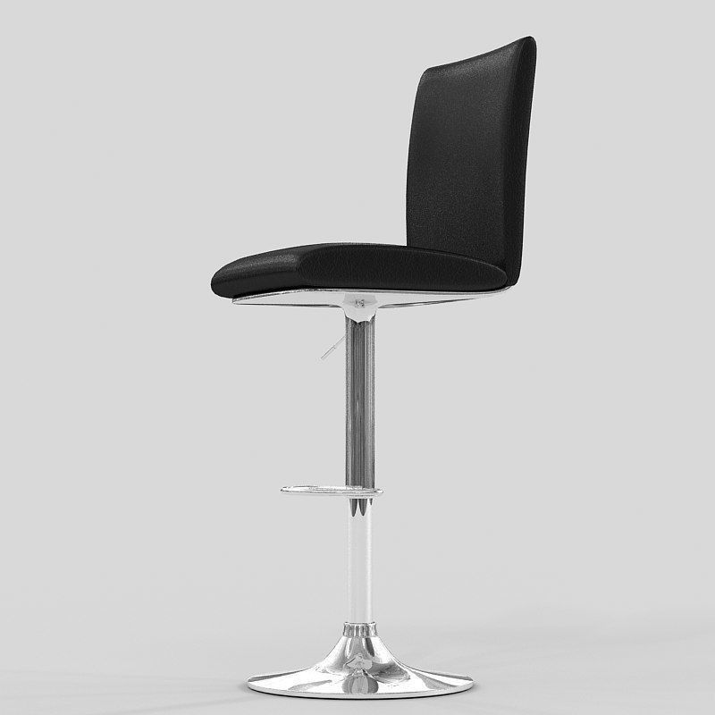 Chair Bar Stool Colin 3D model_1