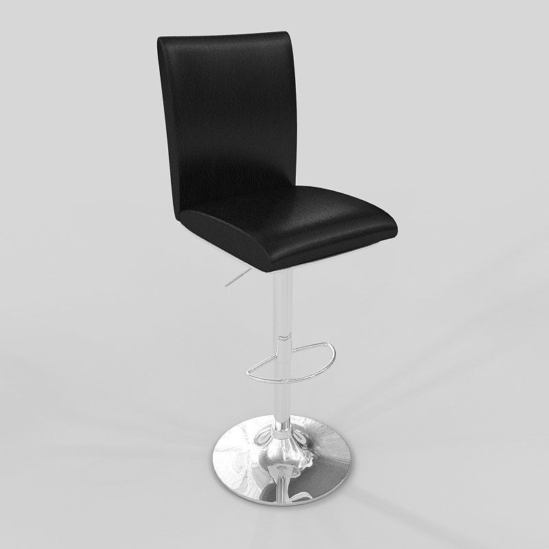 Chair Bar Stool Colin 3D model_2