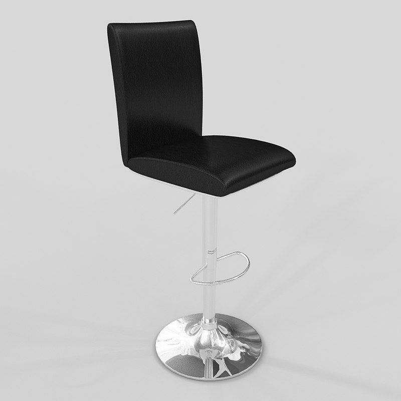 Chair Bar Stool Colin 3D model_4