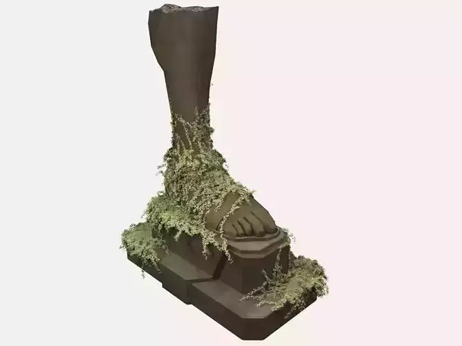 Foot Statue Low-poly 3D model