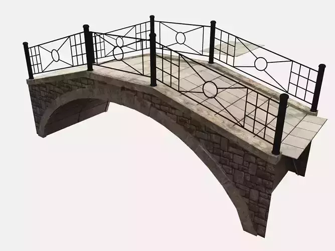 Venice Footbridge Low-poly 3D model