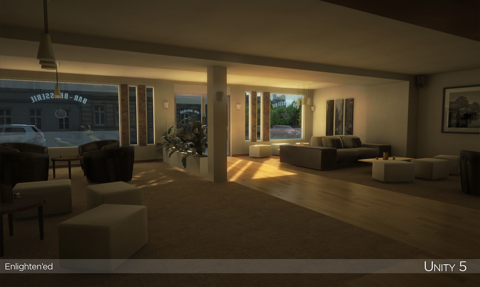 French Pub Low-poly 3D model_10