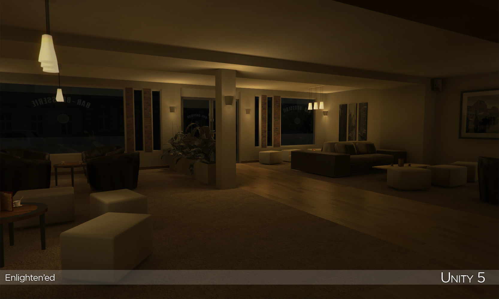 French Pub Low-poly 3D model_11