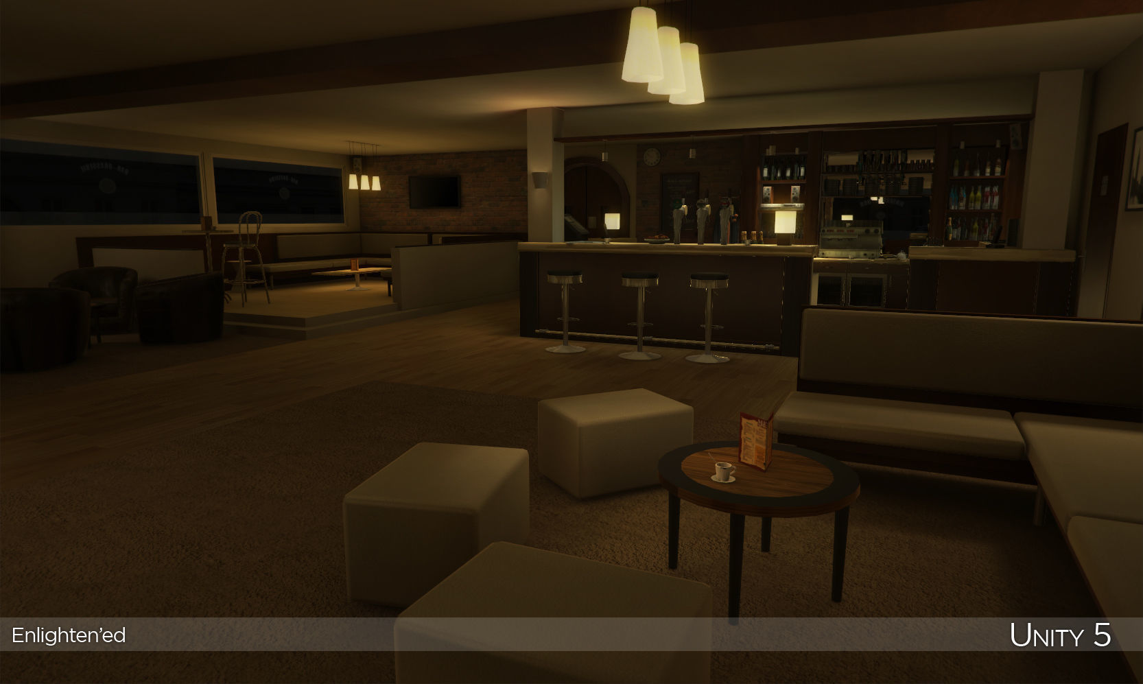 French Pub Low-poly 3D model_13