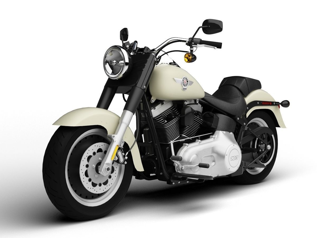 Harley-Davidson FLSTFB Softail Fat Boy Lo 2015 3D model_2