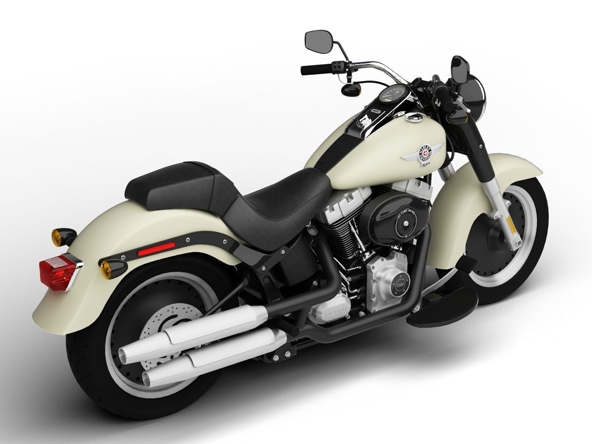 Harley-Davidson FLSTFB Softail Fat Boy Lo 2015 3D model_7