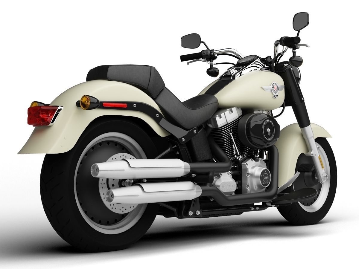 Harley-Davidson FLSTFB Softail Fat Boy Lo 2015 3D model_5