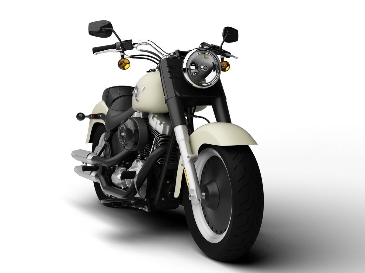 Harley-Davidson FLSTFB Softail Fat Boy Lo 2015 3D model_4