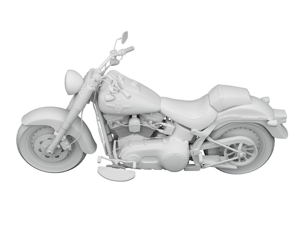 Harley-Davidson FLSTFB Softail Fat Boy Lo 2015 3D model_12