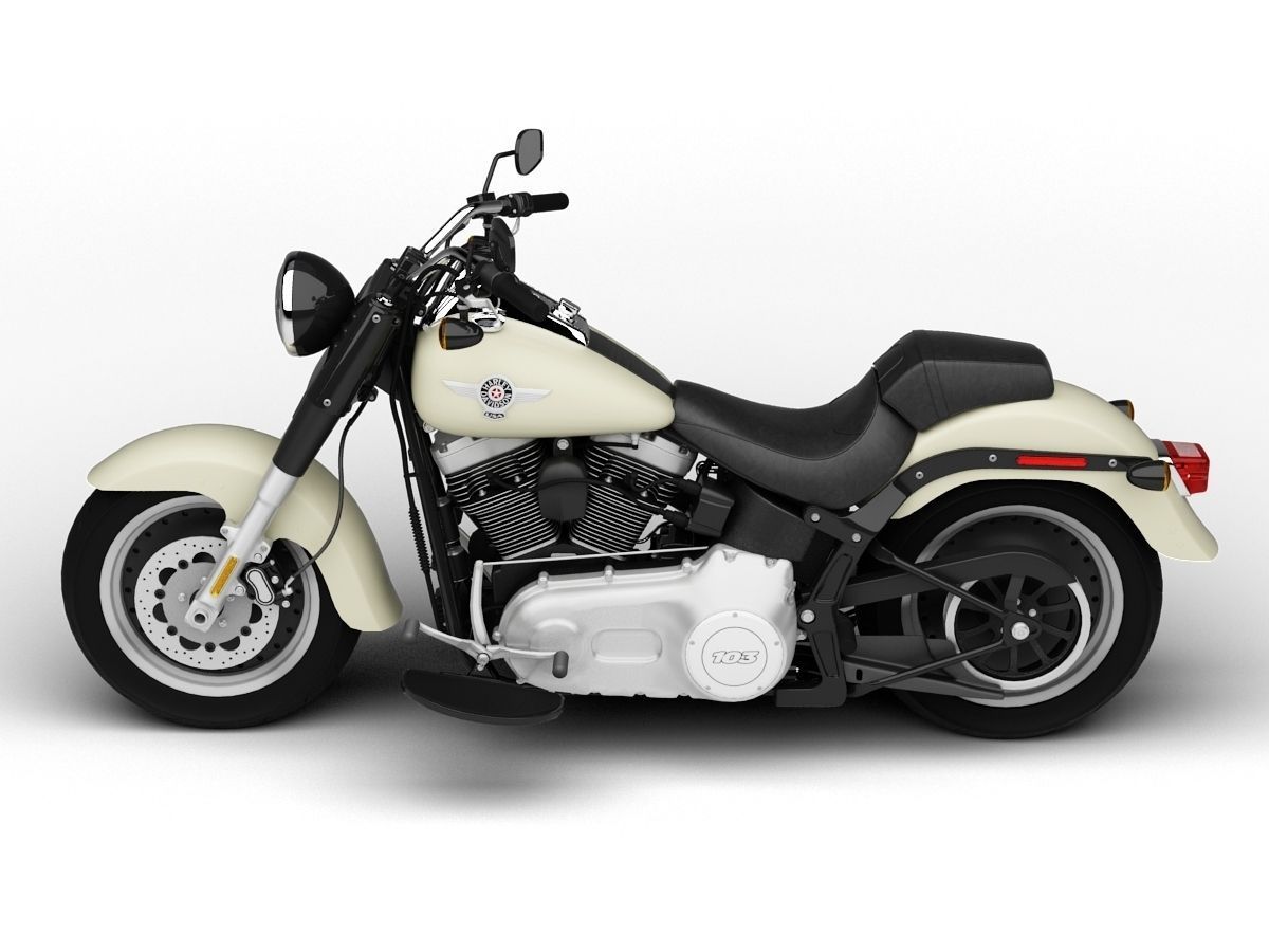 Harley-Davidson FLSTFB Softail Fat Boy Lo 2015 3D model_6