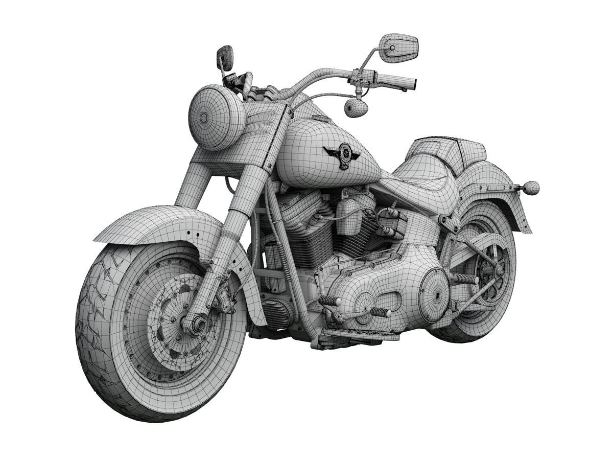 Harley-Davidson FLSTFB Softail Fat Boy Lo 2015 3D model_15