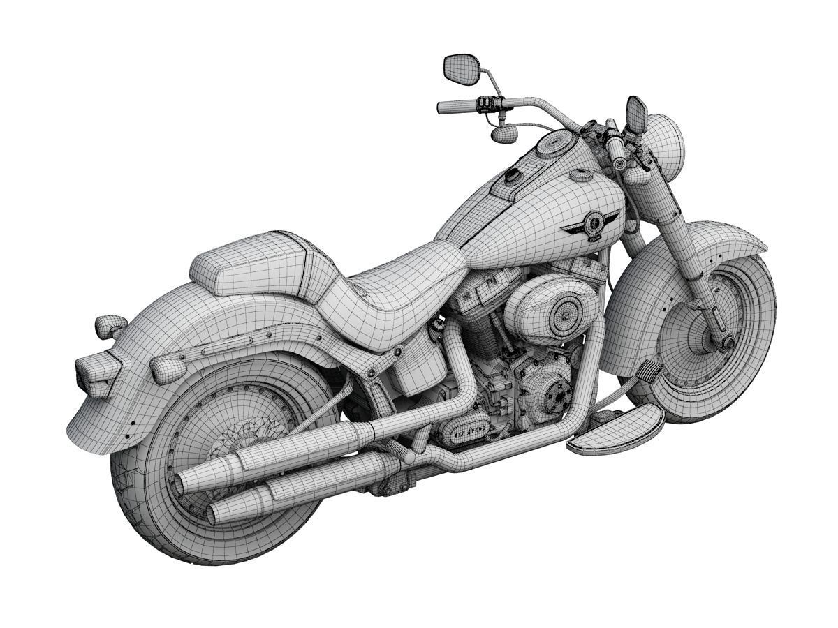 Harley-Davidson FLSTFB Softail Fat Boy Lo 2015 3D model_17