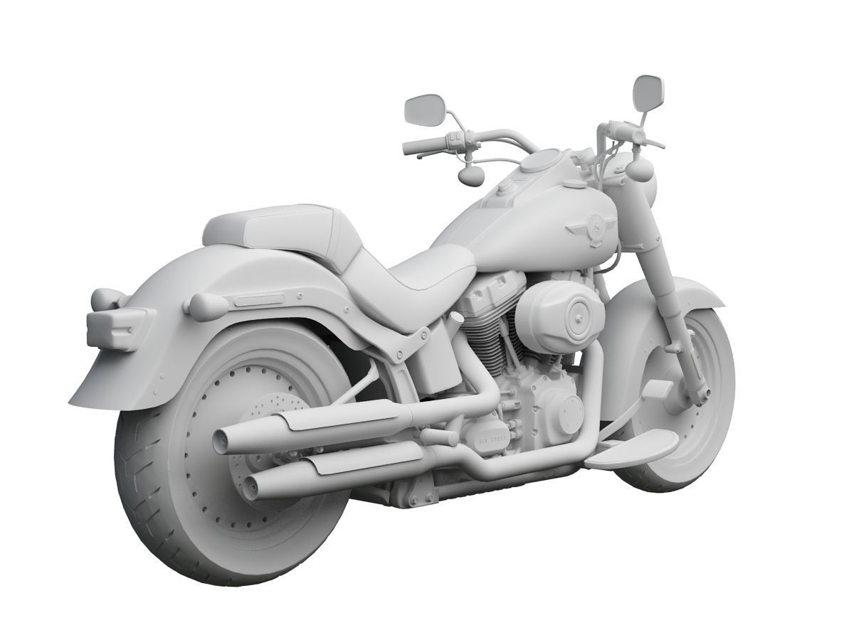 Harley-Davidson FLSTFB Softail Fat Boy Lo 2015 3D model_16