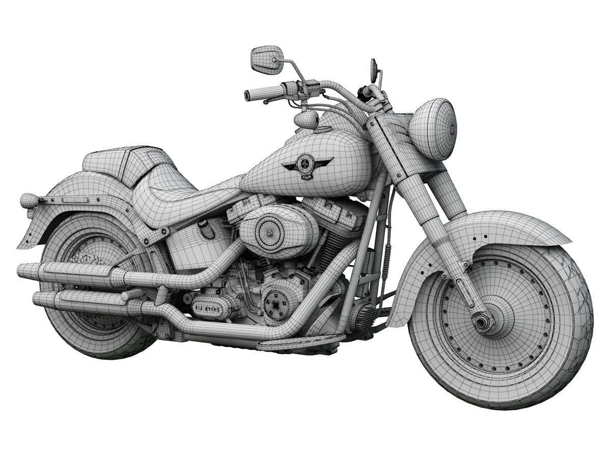 Harley-Davidson FLSTFB Softail Fat Boy Lo 2015 3D model_11