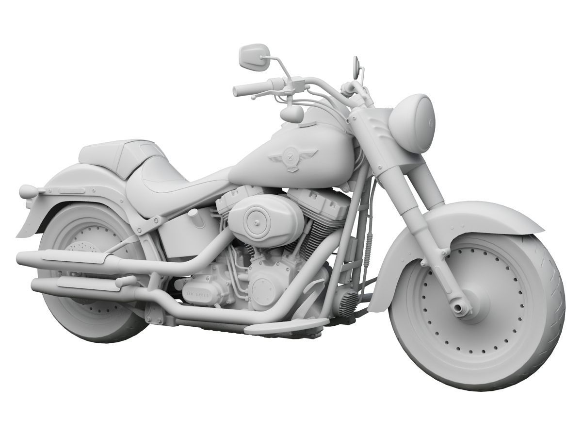 Harley-Davidson FLSTFB Softail Fat Boy Lo 2015 3D model_10
