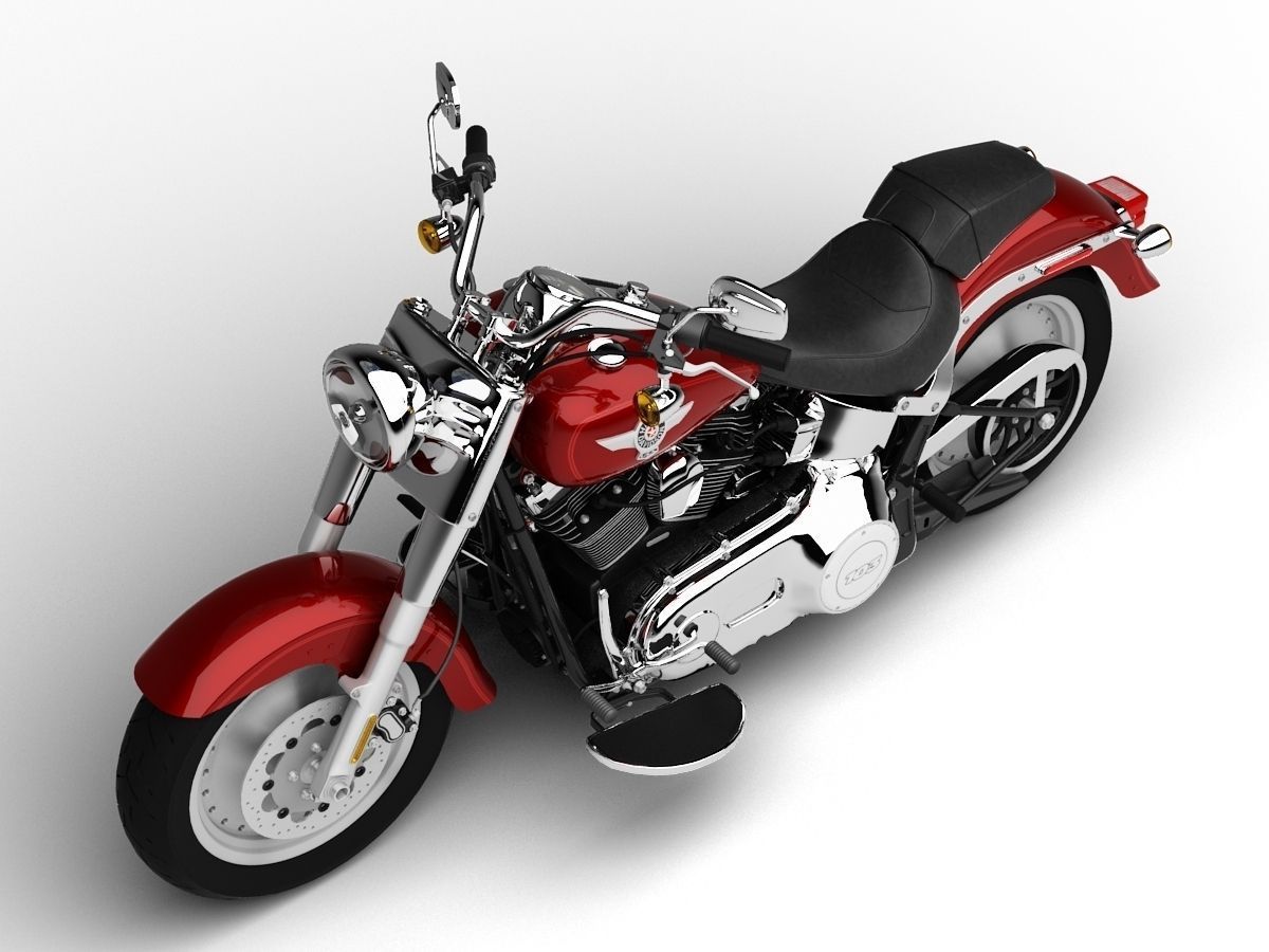 Harley-Davidson FLSTF Softail Fat Boy 2015 3D model_1