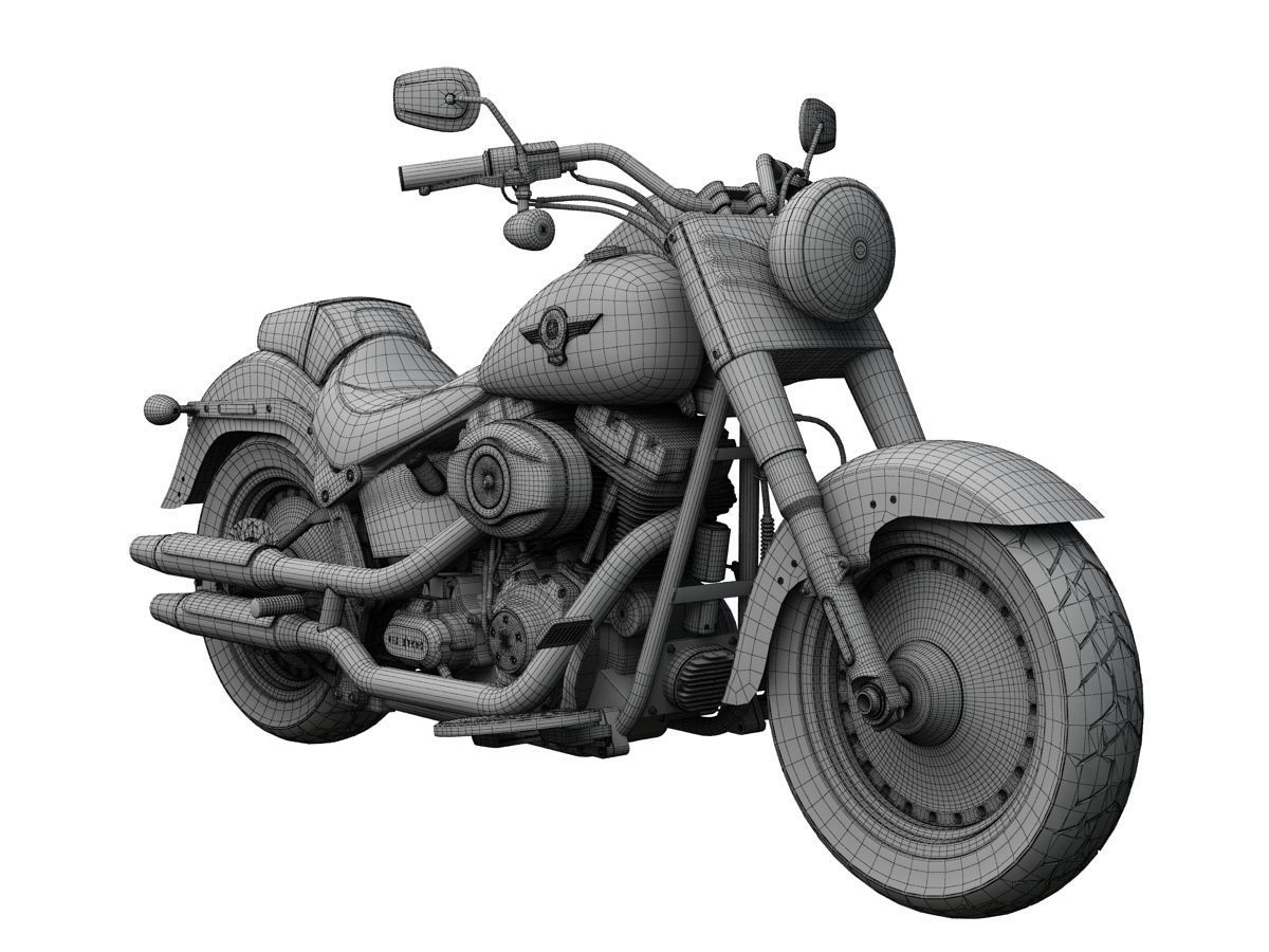 Harley-Davidson FLSTF Softail Fat Boy 2015 3D model_13